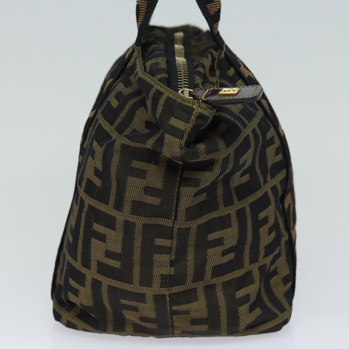 Luxury Fendi Zucca Canvas Hand Bag Brown Blackyk14062