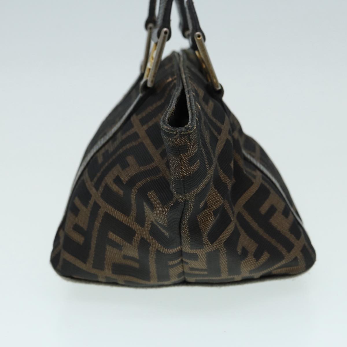 Luxury Fendi Zucca Canvas Hand Bag Brown Blackyk14115