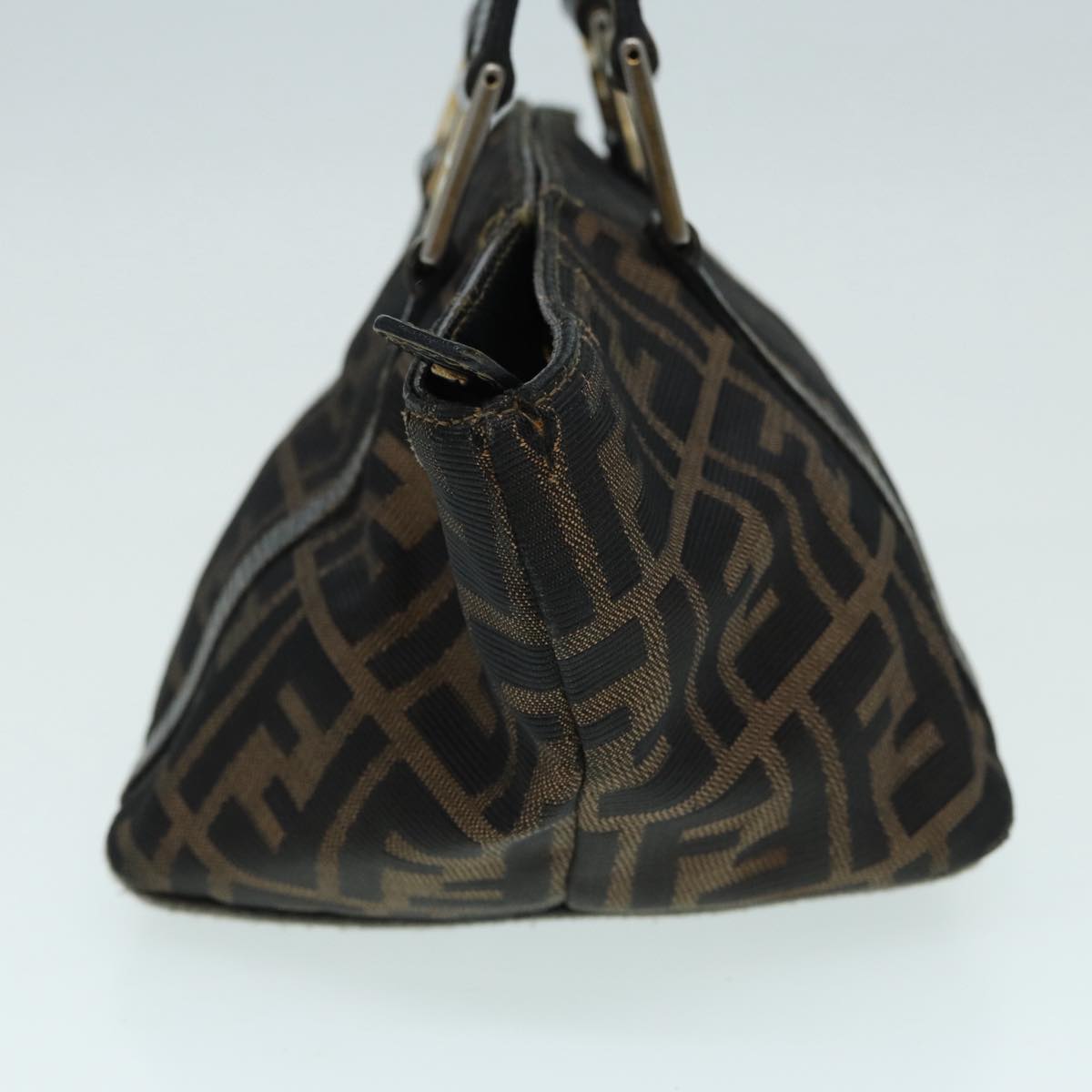 Luxury Fendi Zucca Canvas Hand Bag Brown Blackyk14115