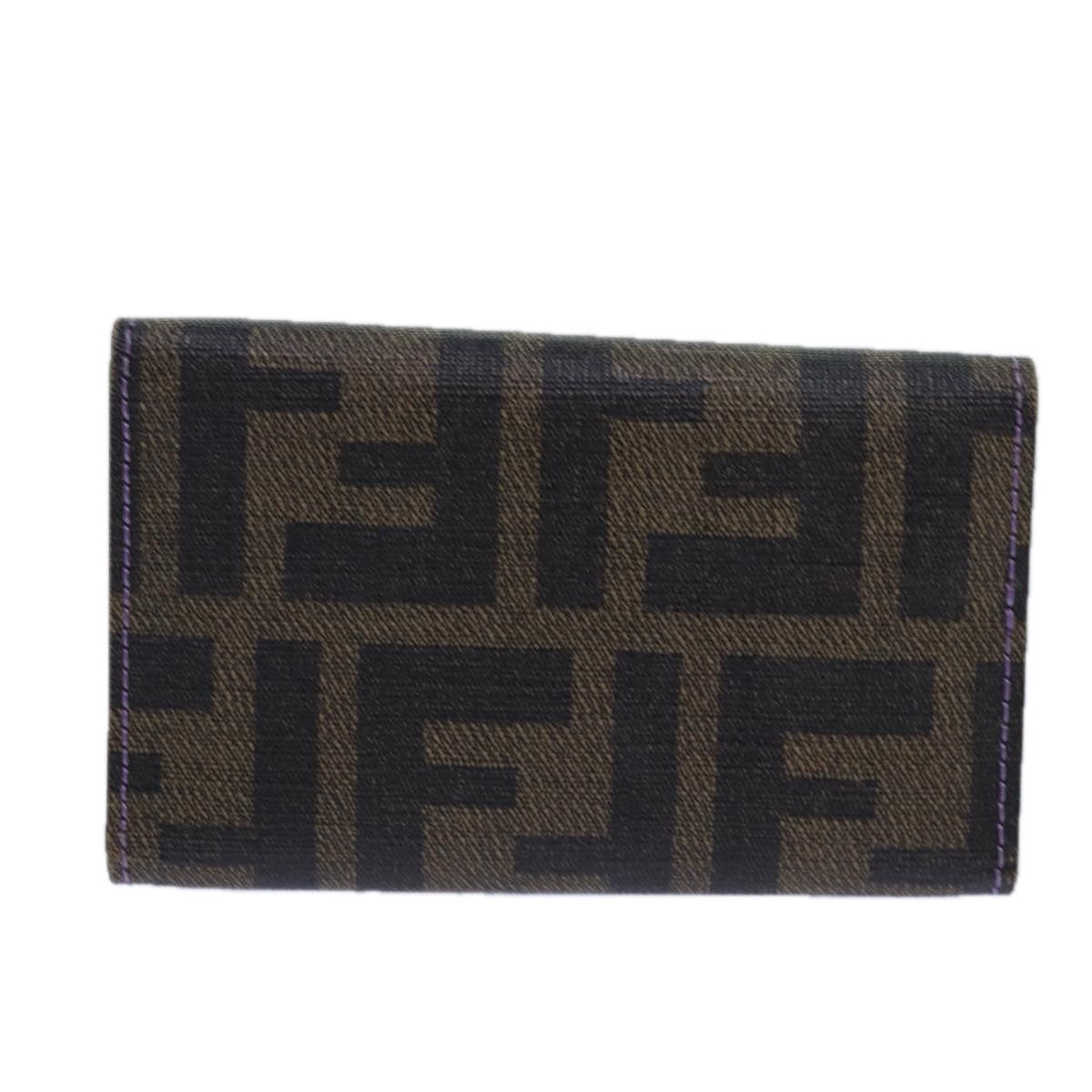 Luxury Fendi Zucca Canvas Key Case Black Brown goldyk14135