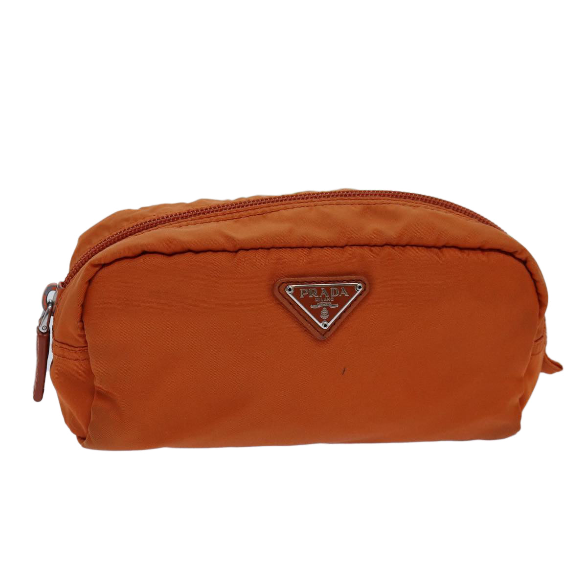 Luxury Prada Pouch Nylon Silver Orange  yk14137