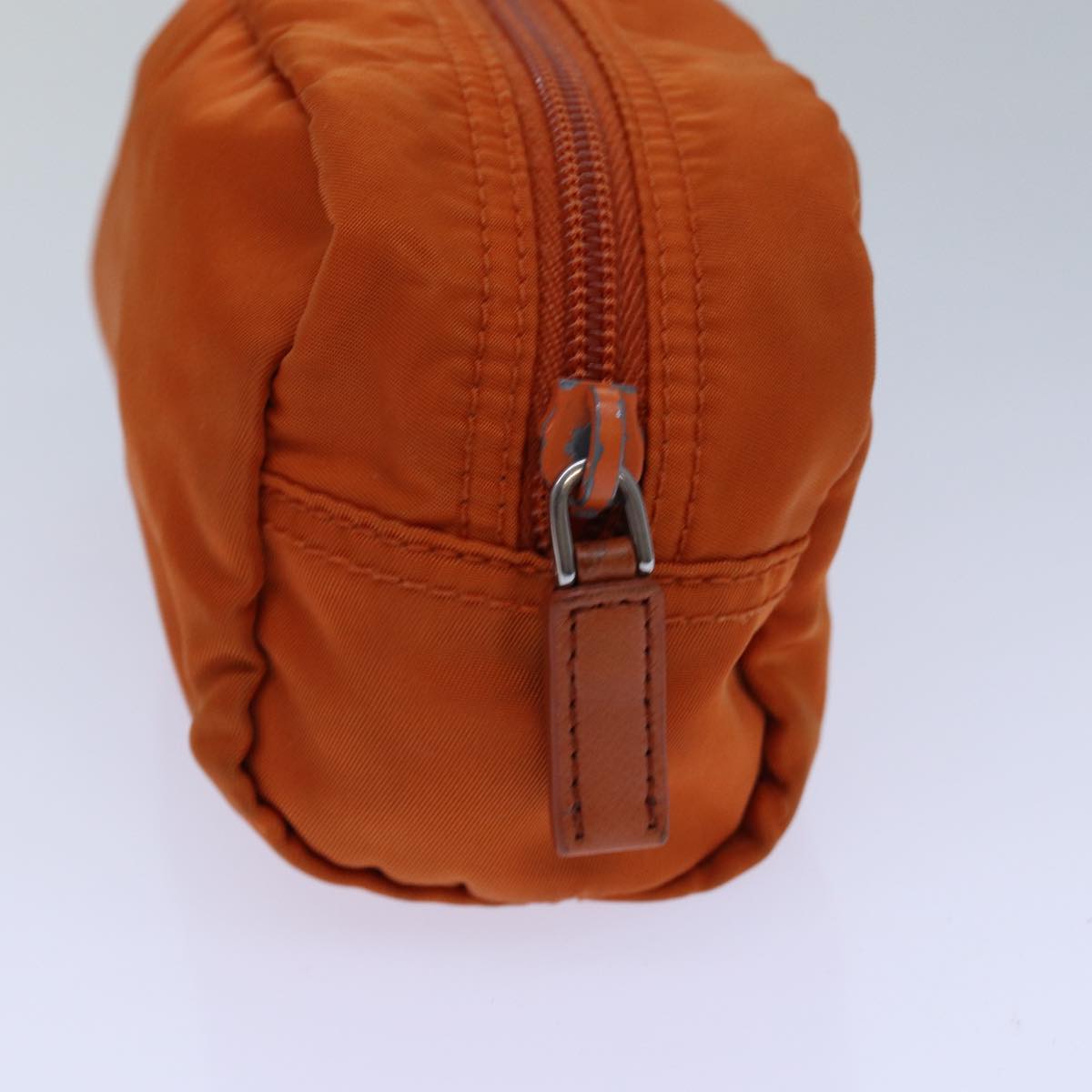 Luxury Prada Pouch Nylon Silver Orange  yk14137