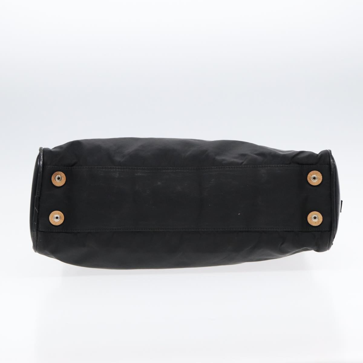 Luxury Prada Tote Bag Nylon Leather Black Silver  yk14201
