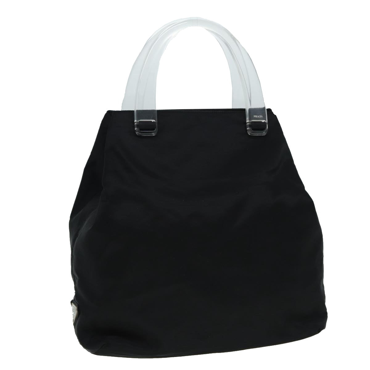 Luxury Prada Hand Bag Nylon Black Silver  yk14205