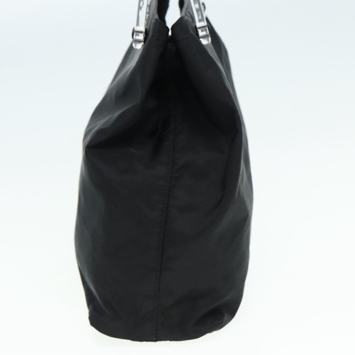 Luxury Prada Hand Bag Nylon Black Silver  yk14205