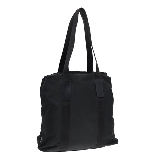 Luxury Prada Tote Bag Nylon Black Silver  yk14228