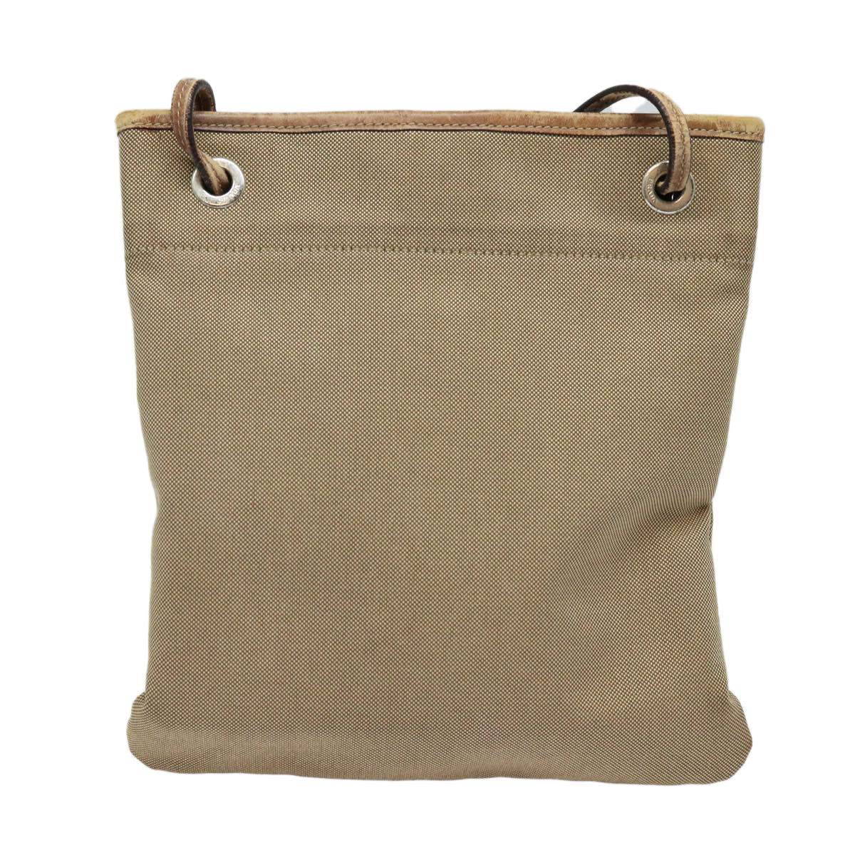 Luxury Prada Shoulder Bag Canvas Beige Silver  yk14232