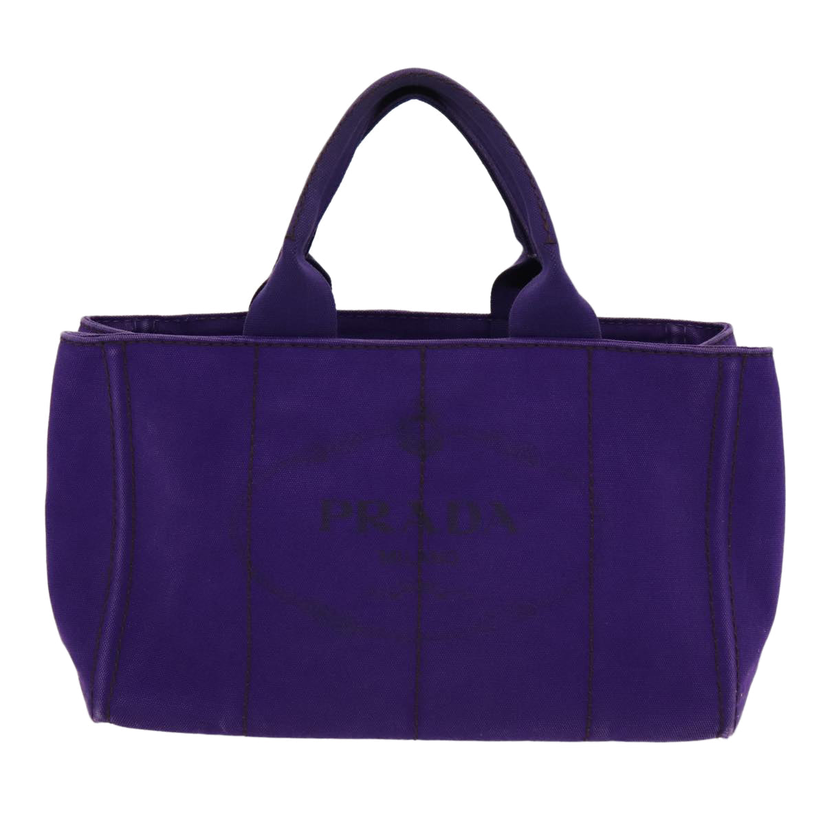 Luxury Prada Canapa MM Hand Bag Canvas Purple Gold  yk14234