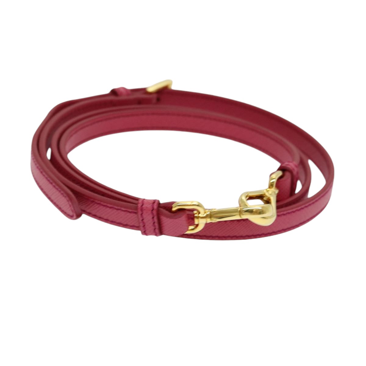 Luxury Prada Adjustable Shoulder Strap Safiano leather 43.3""-47.6"" Pink  yk14257