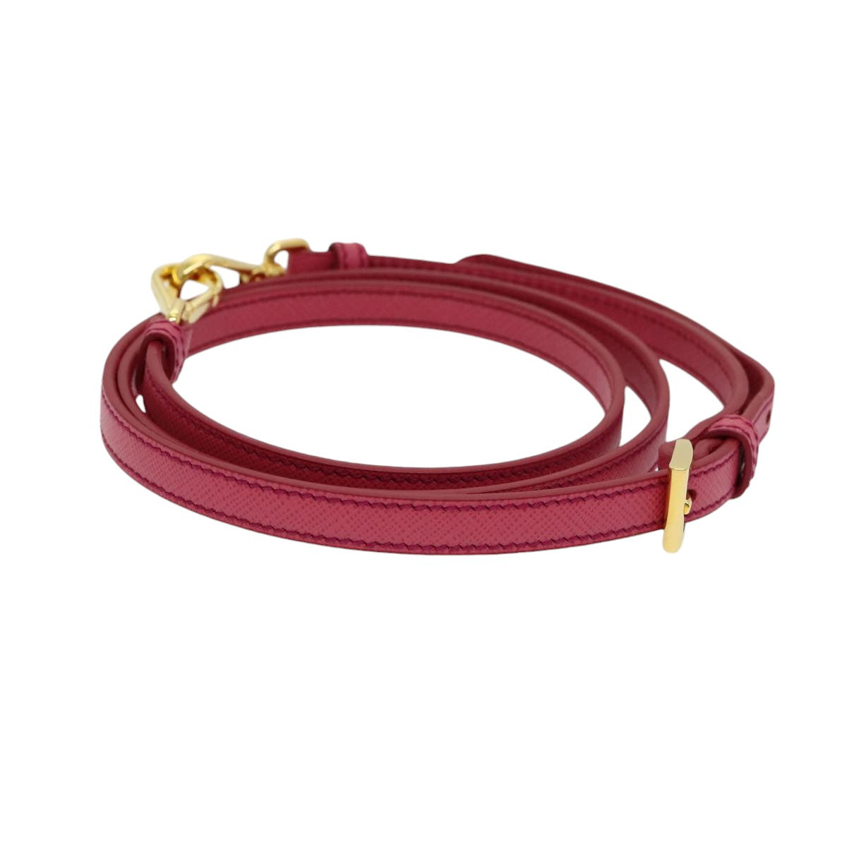 Luxury Prada Adjustable Shoulder Strap Safiano leather 43.3""-47.6"" Pink  yk14257