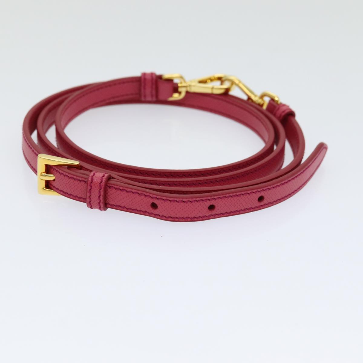 Luxury Prada Adjustable Shoulder Strap Safiano leather 43.3""-47.6"" Pink  yk14257
