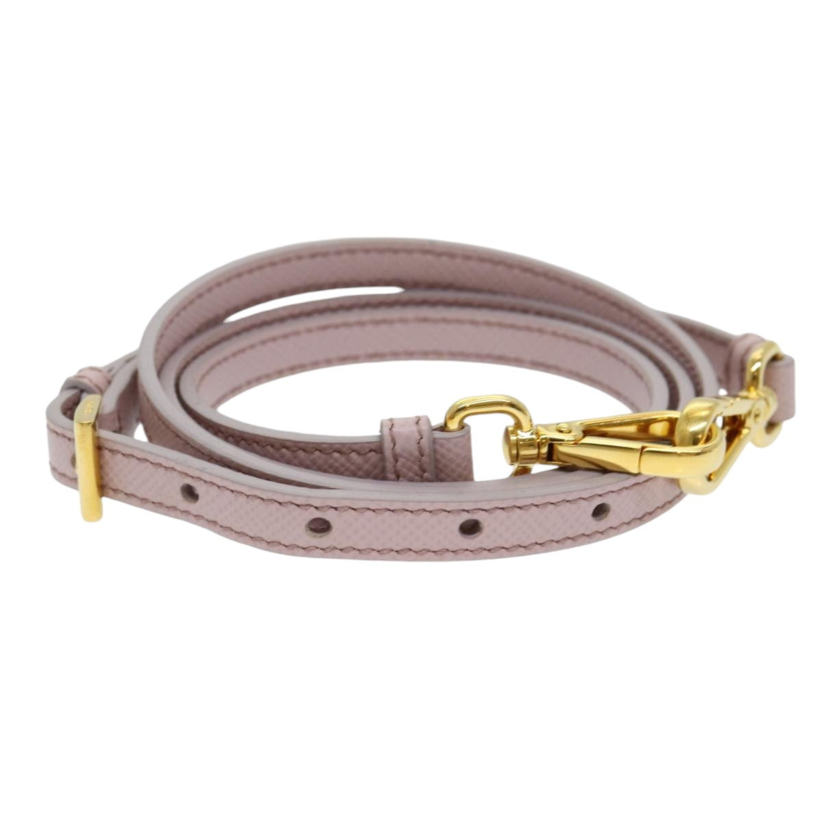 Luxury Prada Adjustable Shoulder Strap Safiano leather 43.3""-47.6"" Pink  yk14258