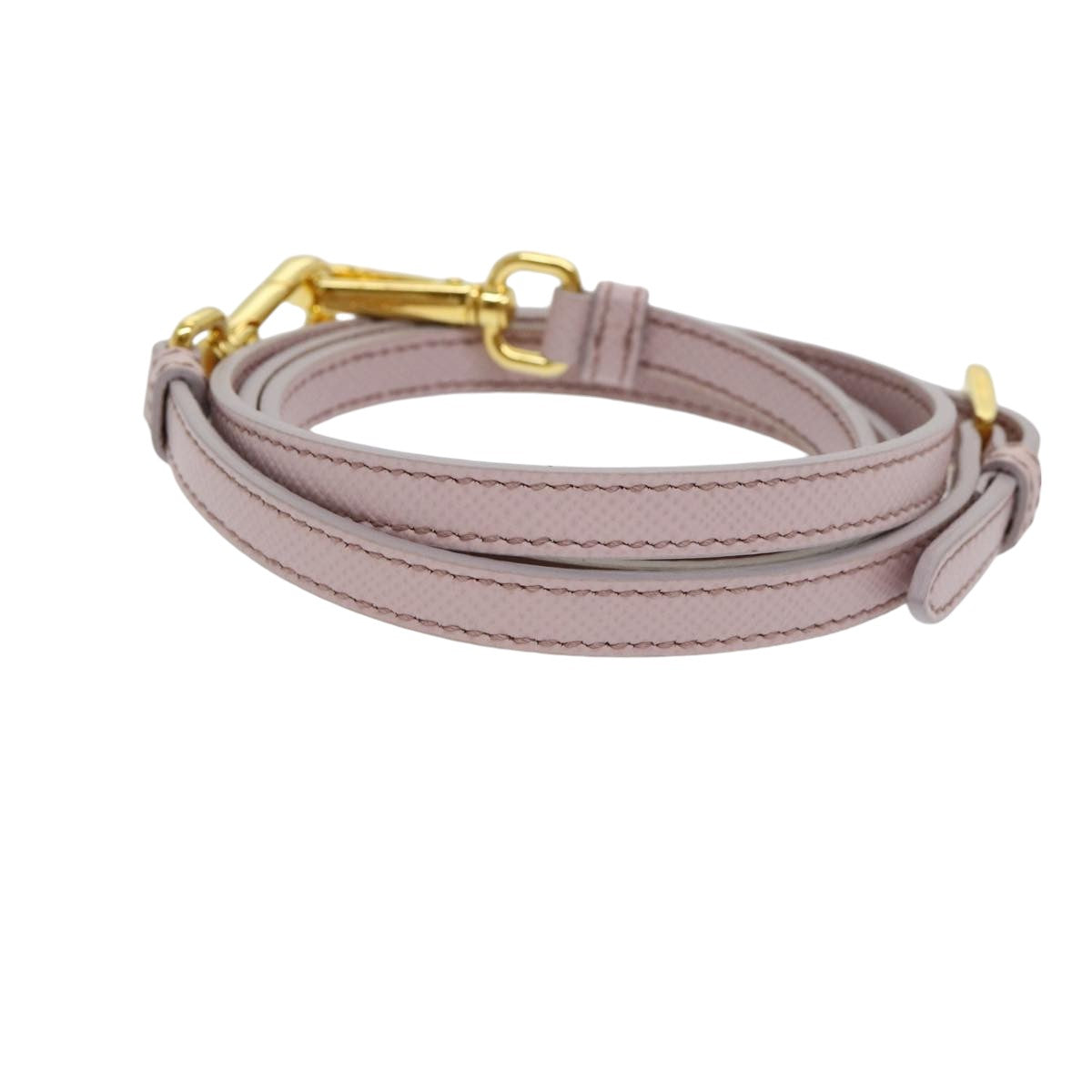 Luxury Prada Adjustable Shoulder Strap Safiano leather 43.3""-47.6"" Pink  yk14258