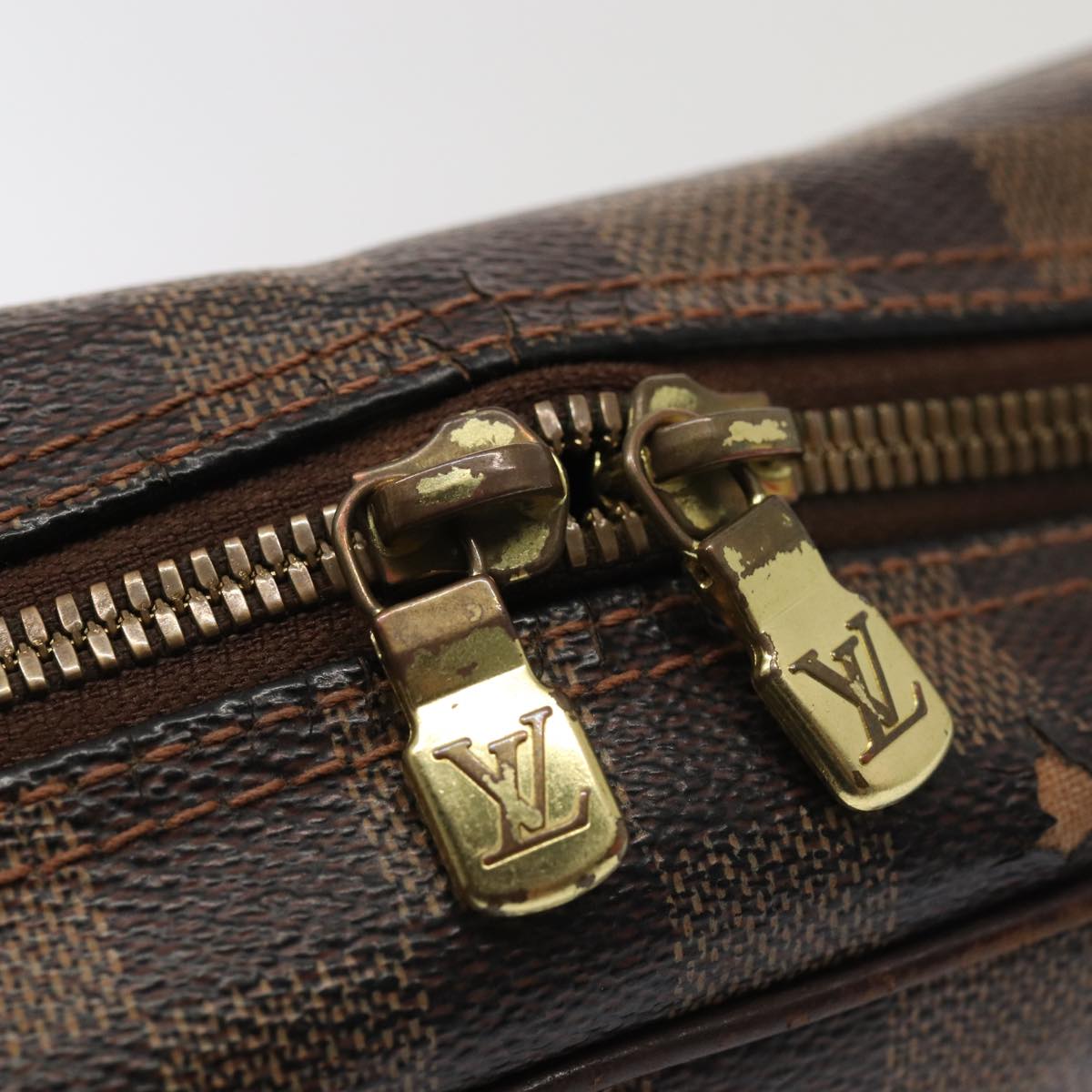 LOUIS VUITTON Damier Ebene Olaf PM Shoulder Bag N41442 LV yk14316
