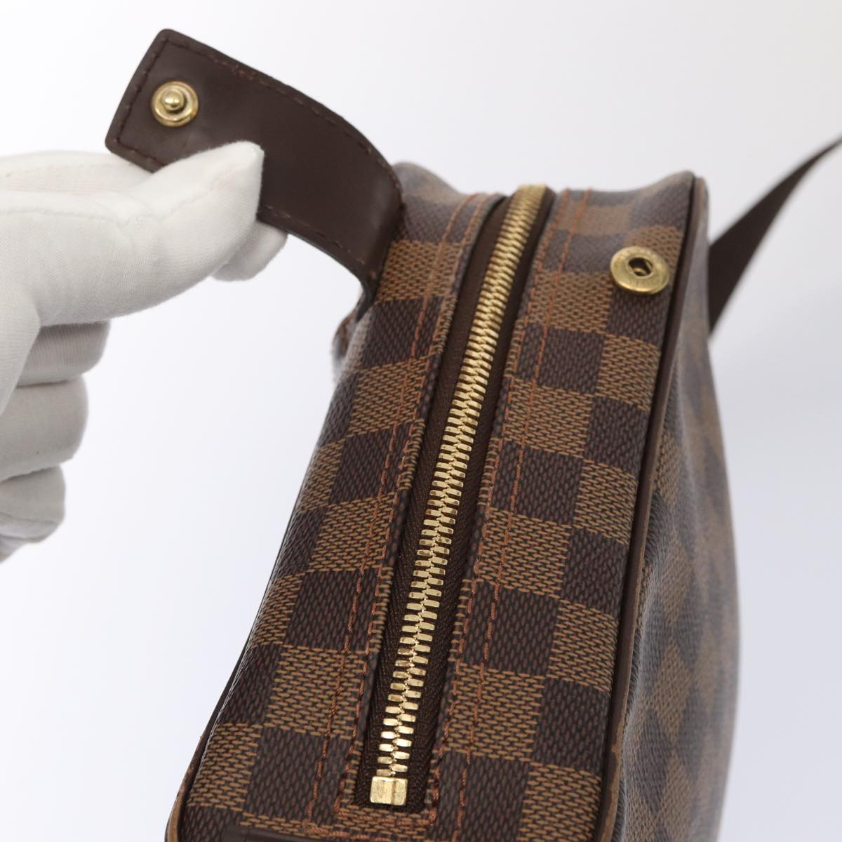 LOUIS VUITTON Damier Ebene Olaf PM Shoulder Bag N41442 LV yk14316