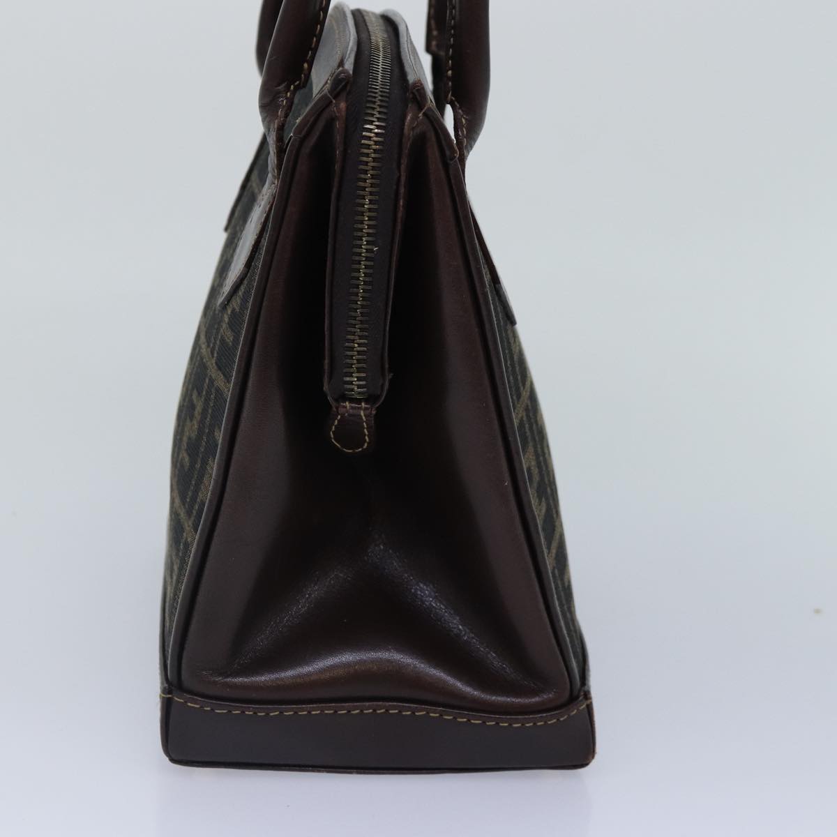 Luxury Fendi Zucca Canvas Hand Bag Brown Black goldyk14322