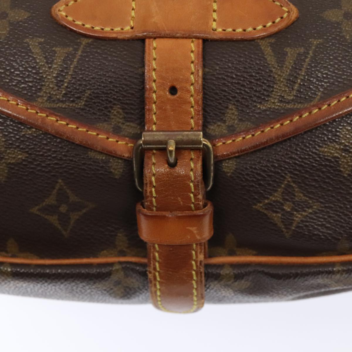 LOUIS VUITTON Monogram Saumur 30 Shoulder Bag M42256 LV yk14359