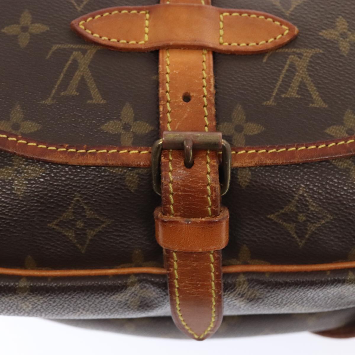 LOUIS VUITTON Monogram Saumur 30 Shoulder Bag M42256 LV yk14359