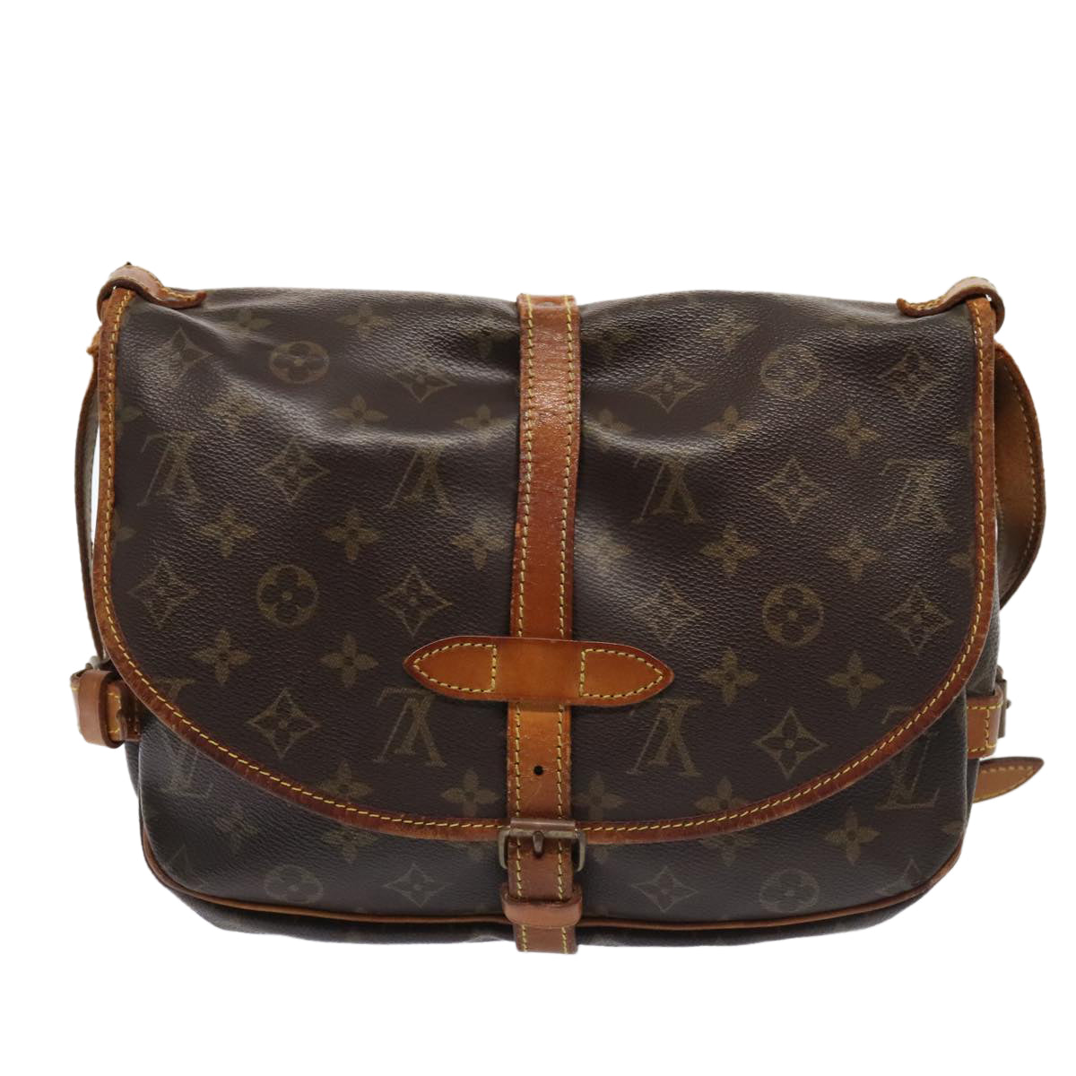 LOUIS VUITTON Monogram Saumur 30 Shoulder Bag M42256 LV yk14359