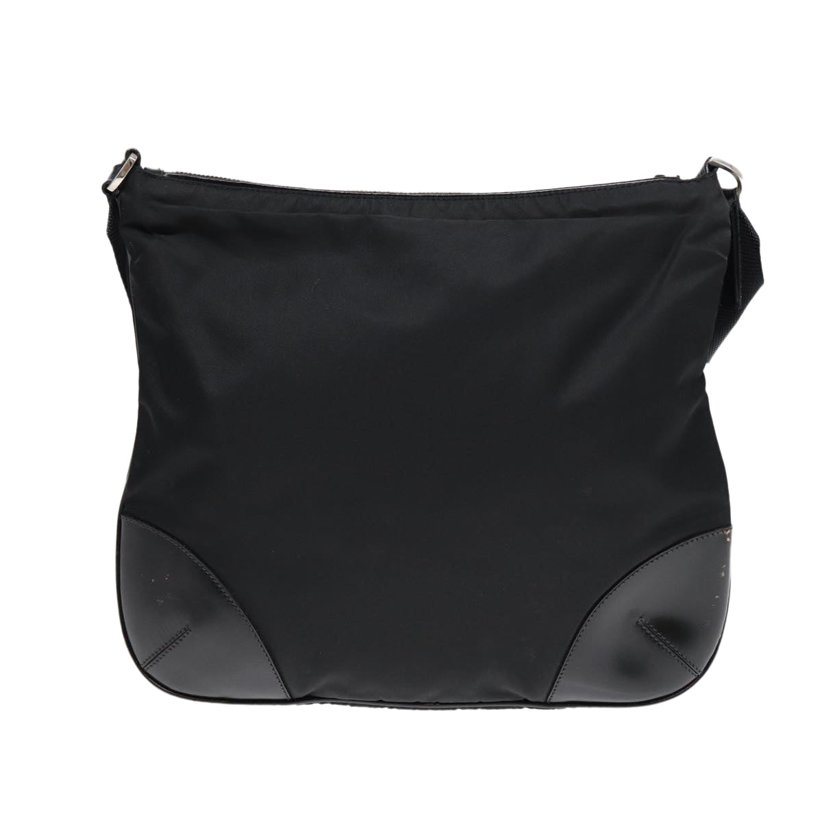 Luxury Prada Shoulder Bag Nylon Black Silver  yk14370