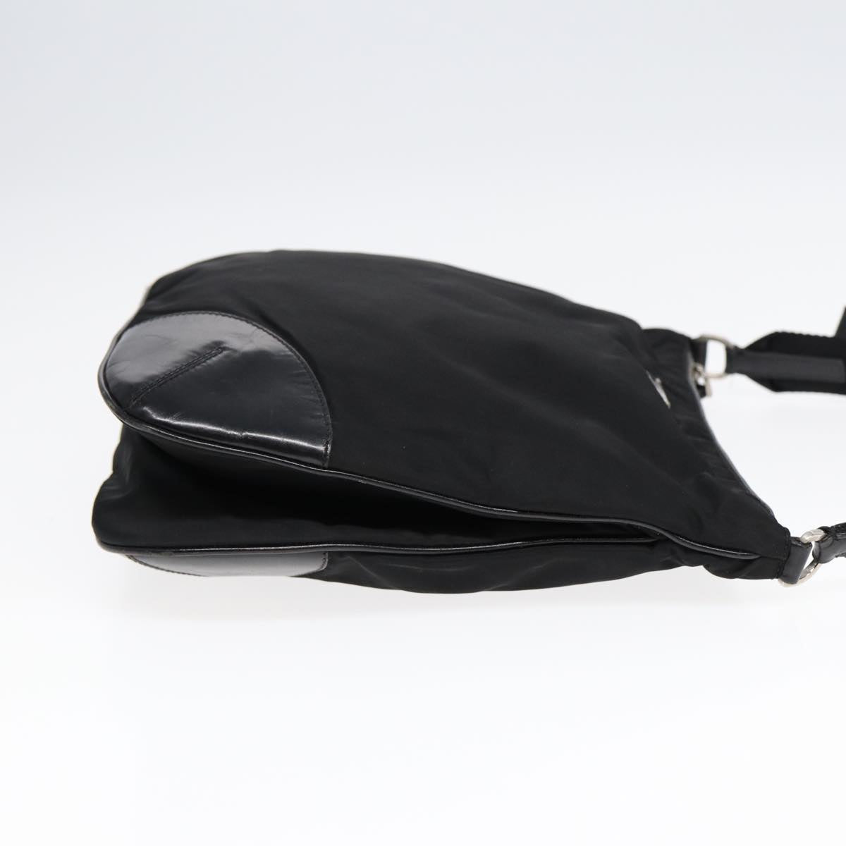 Luxury Prada Shoulder Bag Nylon Black Silver  yk14370