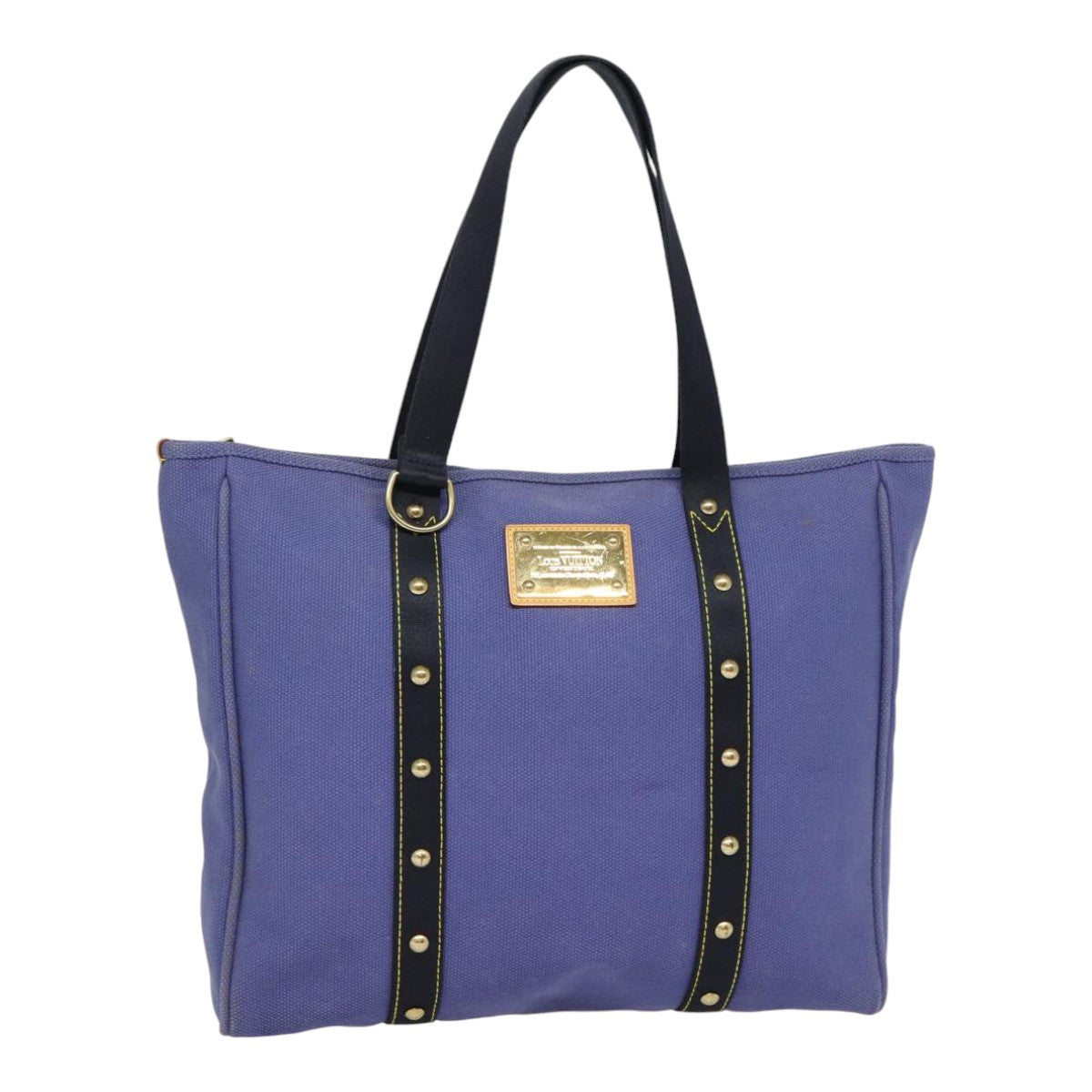 LOUIS VUITTON Antigua Cabas GM Tote Bag Navy Black M40084 LV yk14375