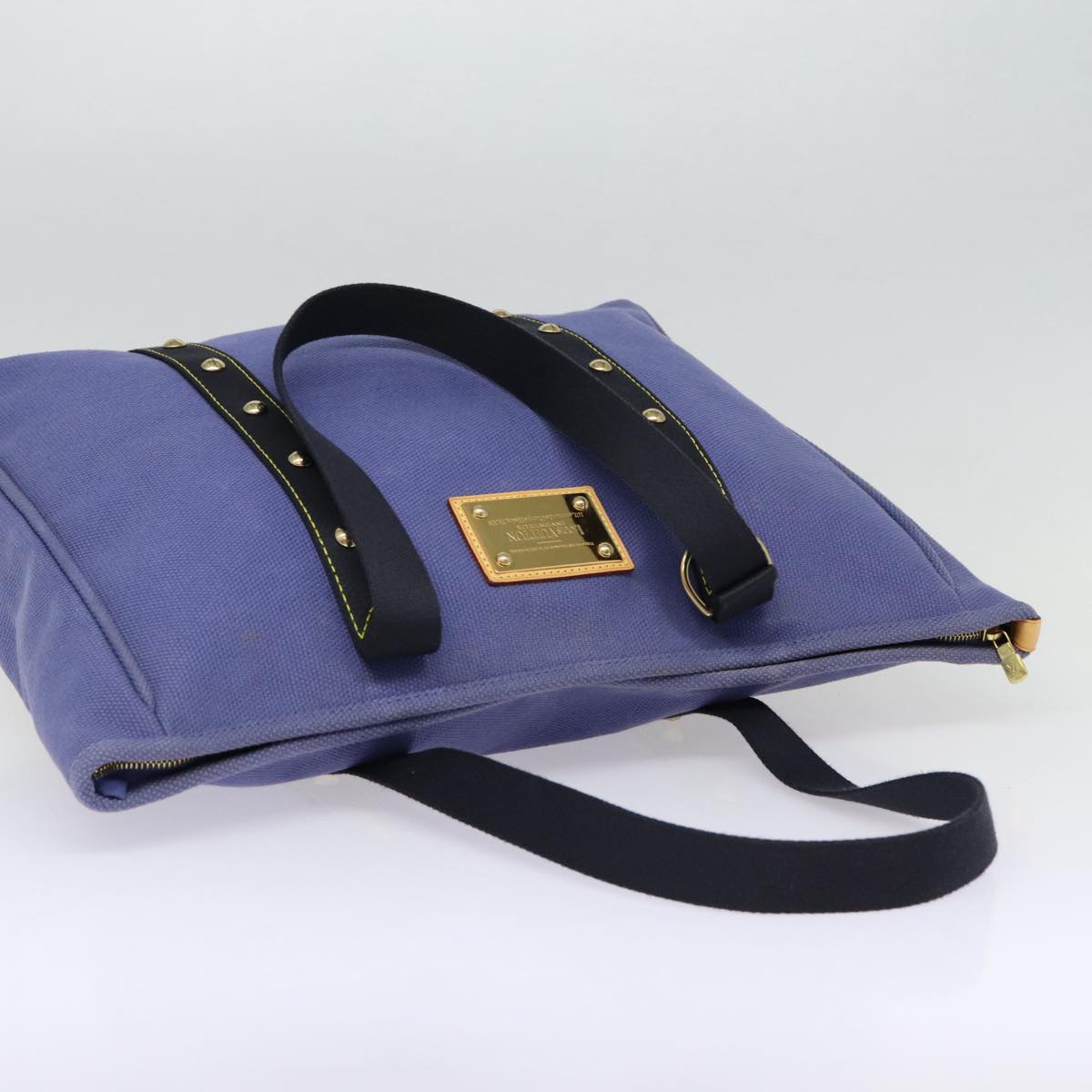 LOUIS VUITTON Antigua Cabas GM Tote Bag Navy Black M40084 LV yk14375