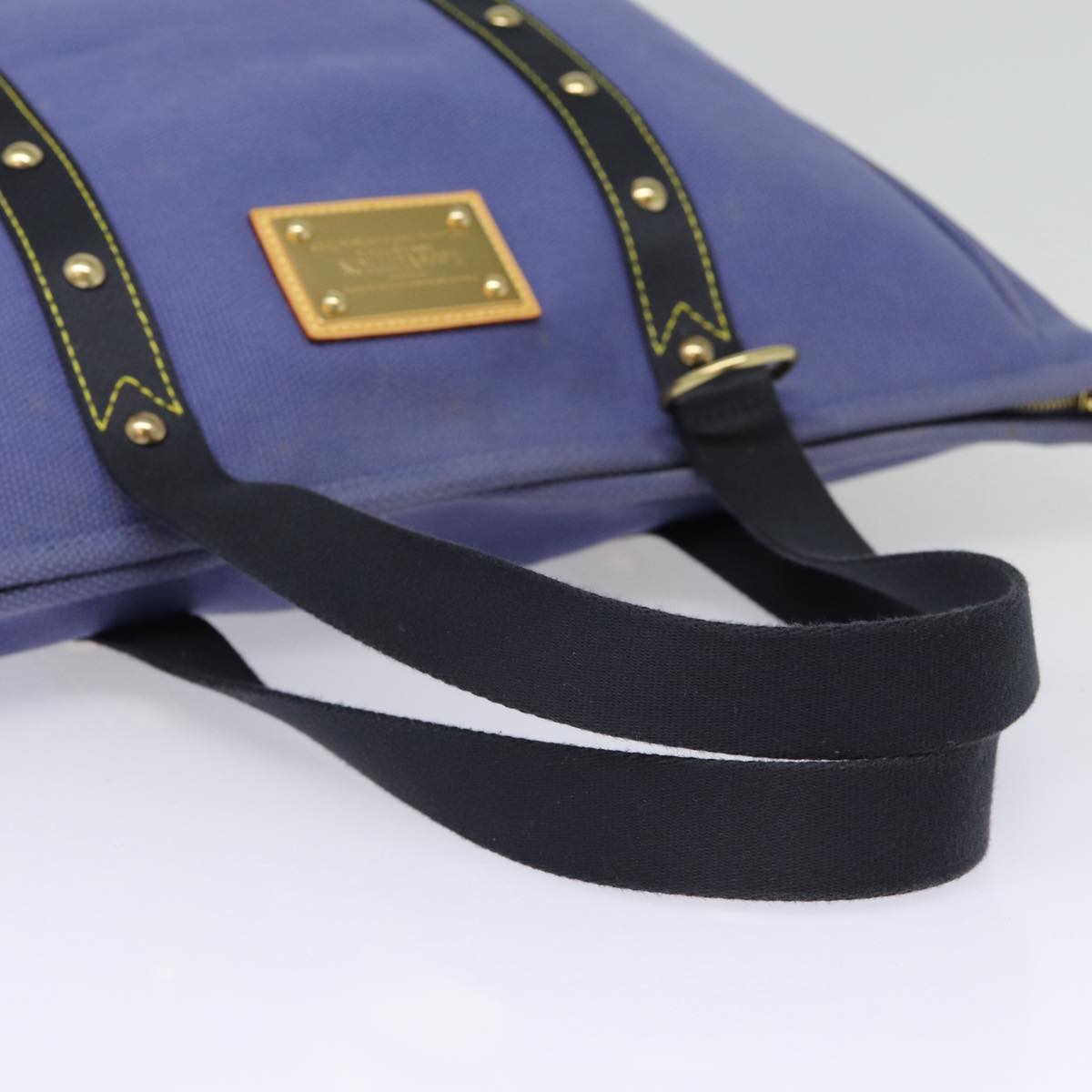 LOUIS VUITTON Antigua Cabas GM Tote Bag Navy Black M40084 LV yk14375