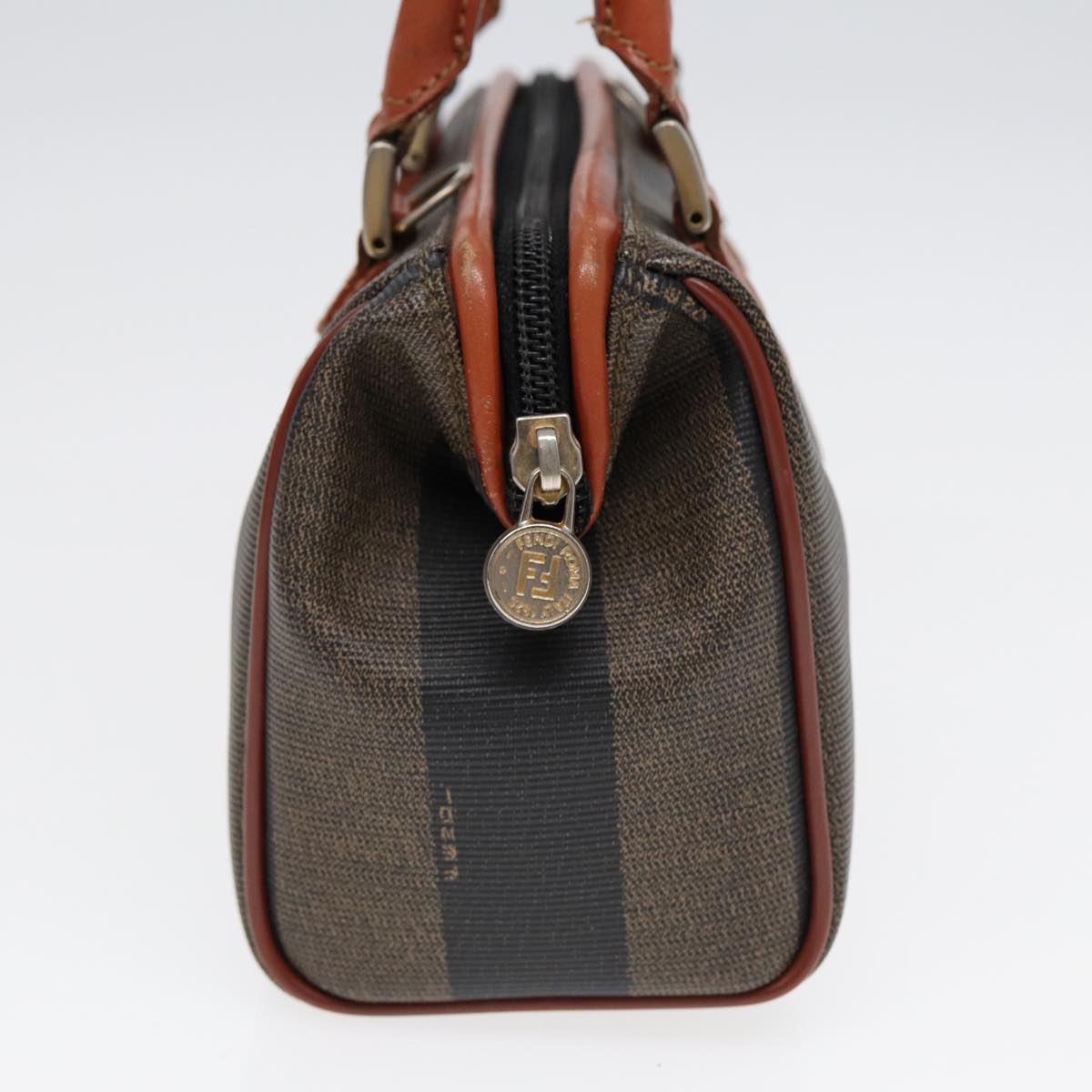 Luxury Fendi Pecan Canvas Mini Hand Bag Brown Black goldyk14400