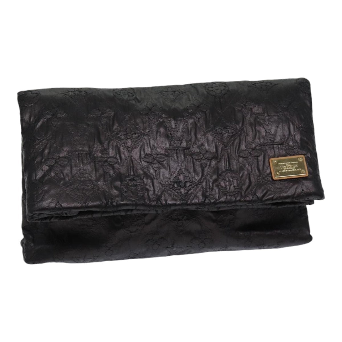 LOUIS VUITTON Monogram Lime Light Clutch PM Bag Bronze M95723 LV yk14403