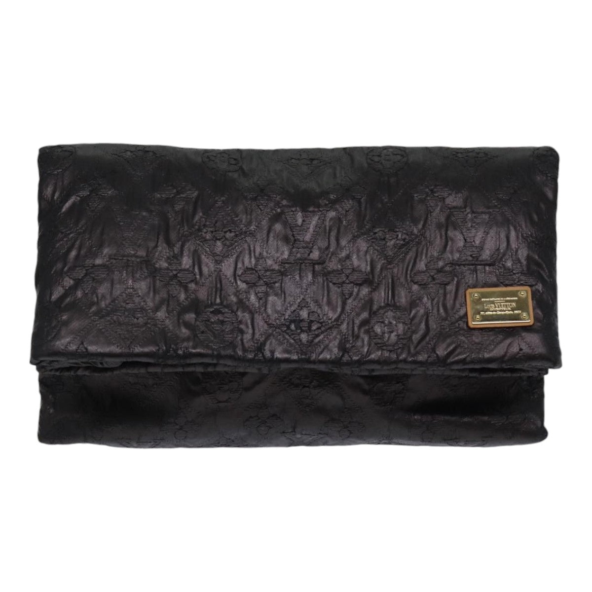 LOUIS VUITTON Monogram Lime Light Clutch PM Bag Bronze M95723 LV yk14403