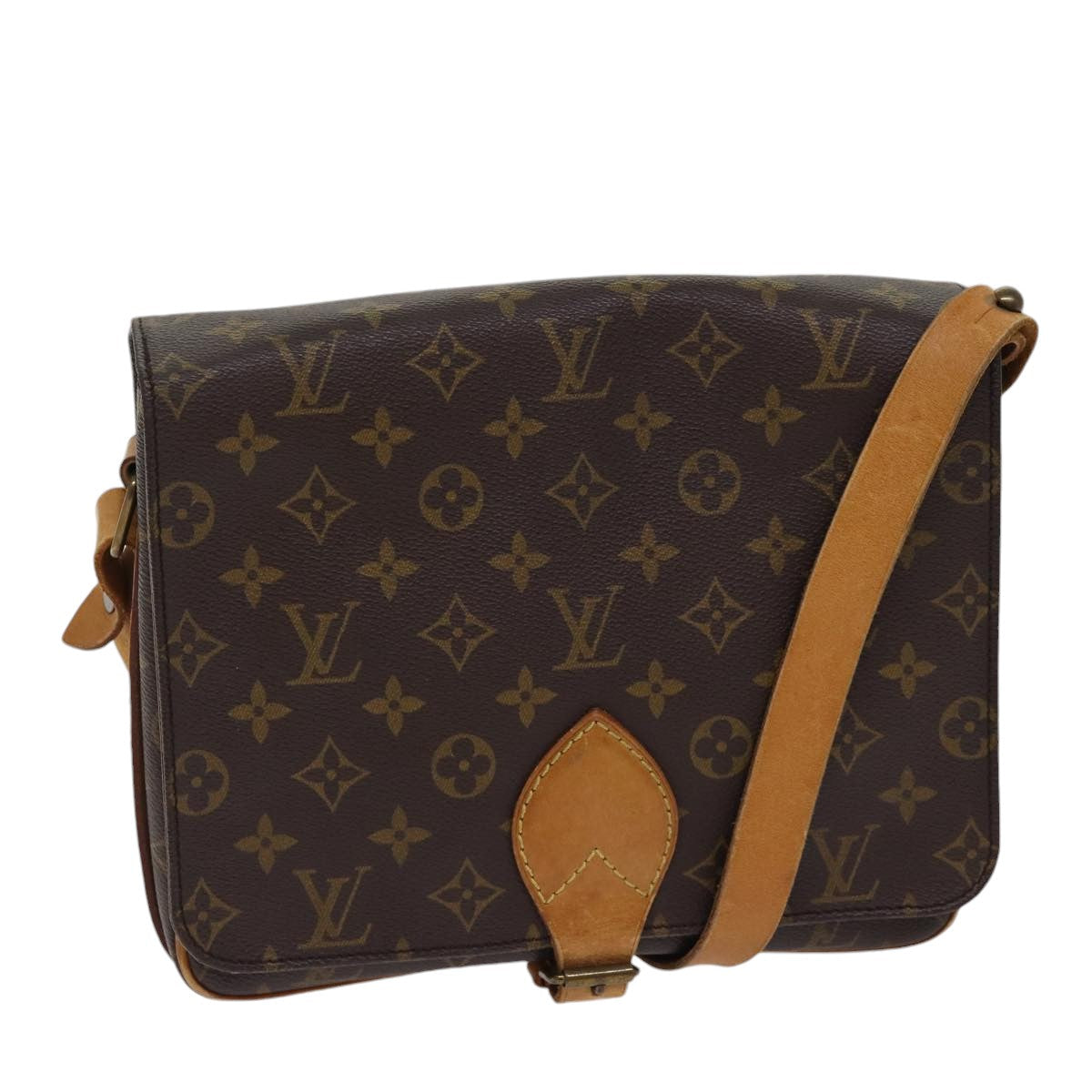 LOUIS VUITTON Monogram Cartouchiere GM Shoulder Bag M51252 LV yk14404