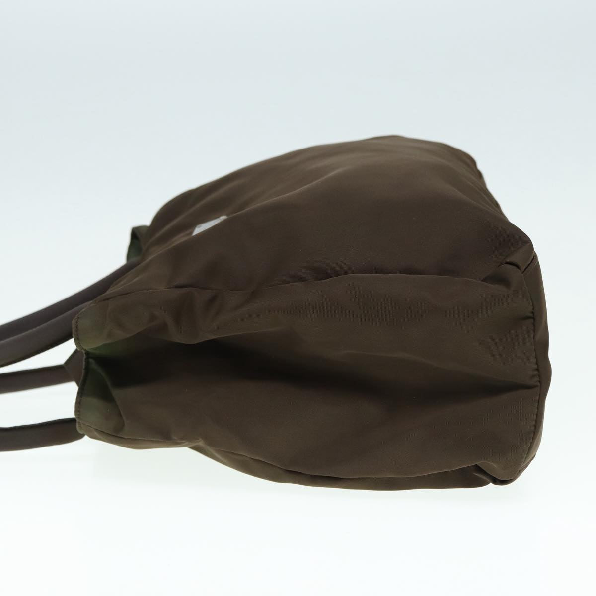Luxury Prada Hand Bag Nylon Brown Silver  yk14423