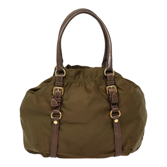 Luxury Prada Tote Bag Nylon Gold Brown  yk14427