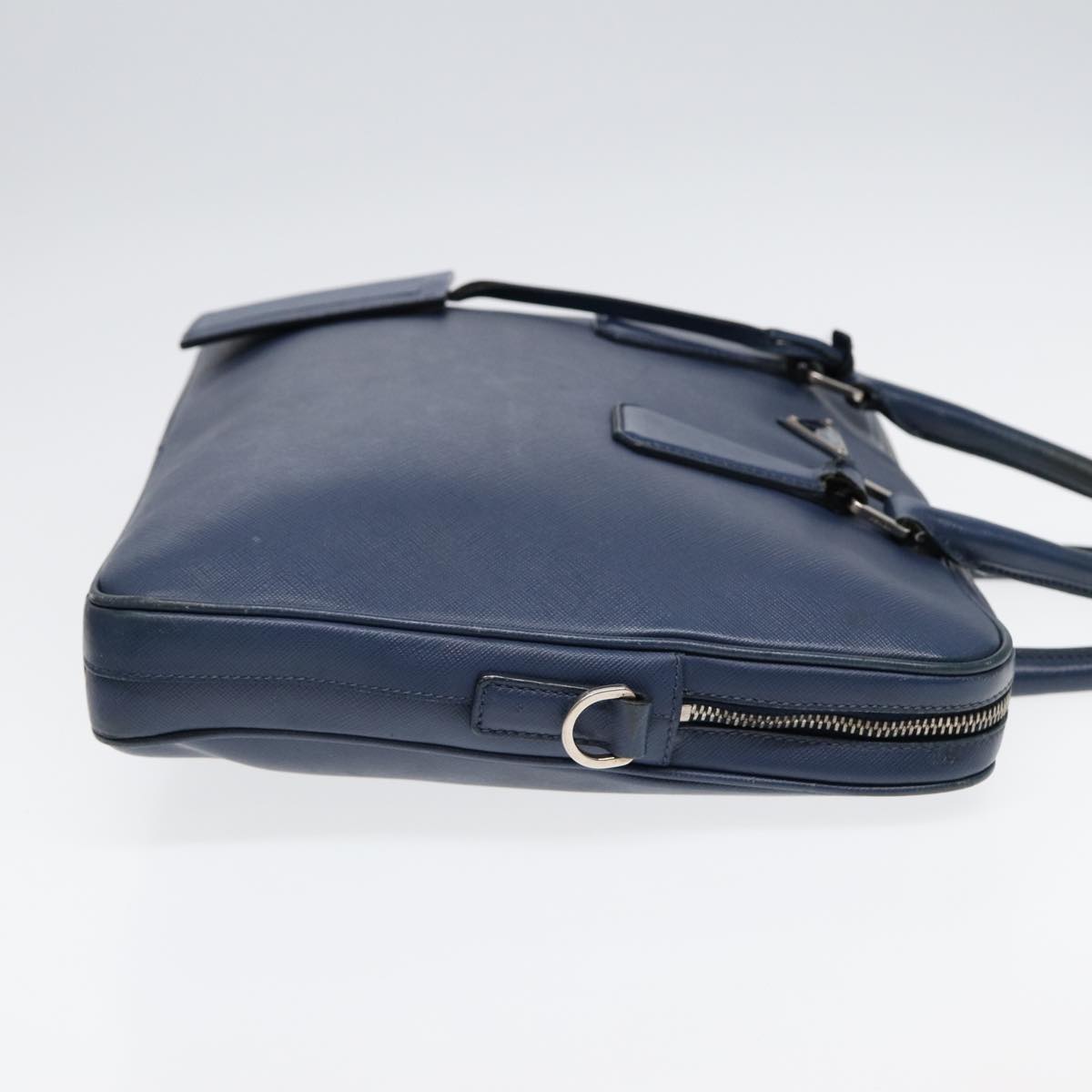 Luxury Prada Hand Bag Safiano leather Blue Silver  yk14434