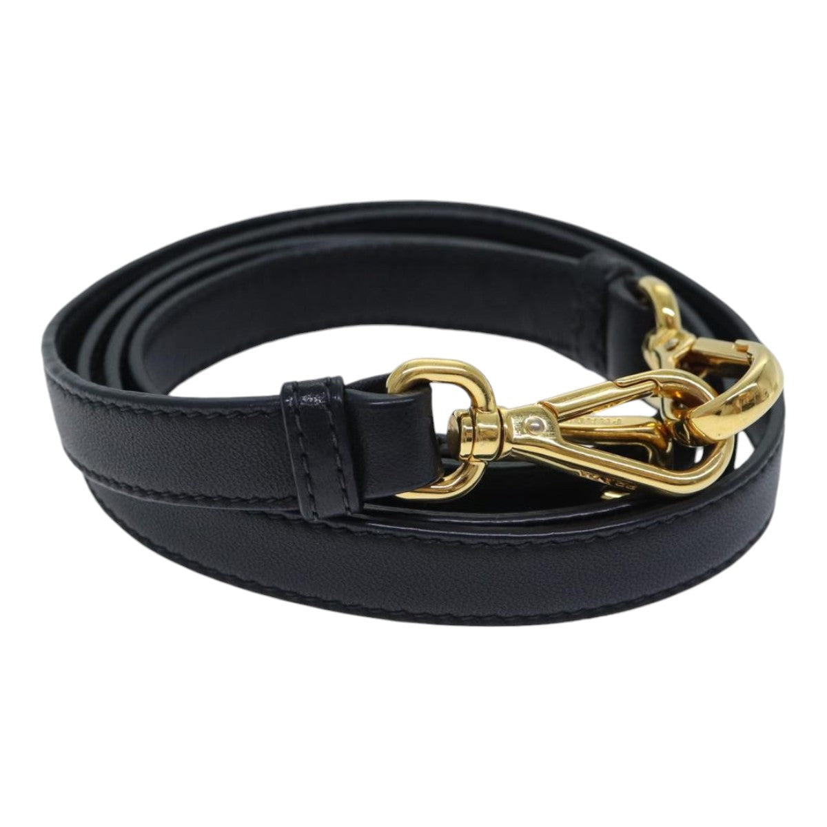Luxury Prada Adjustable Shoulder Strap Leather 40.2""-44.1"" Black  yk14466