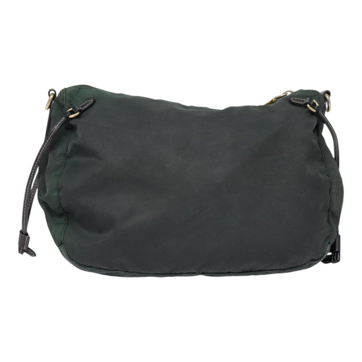 Luxury Prada Shoulder Bag Nylon Khaki Gold  yk14470