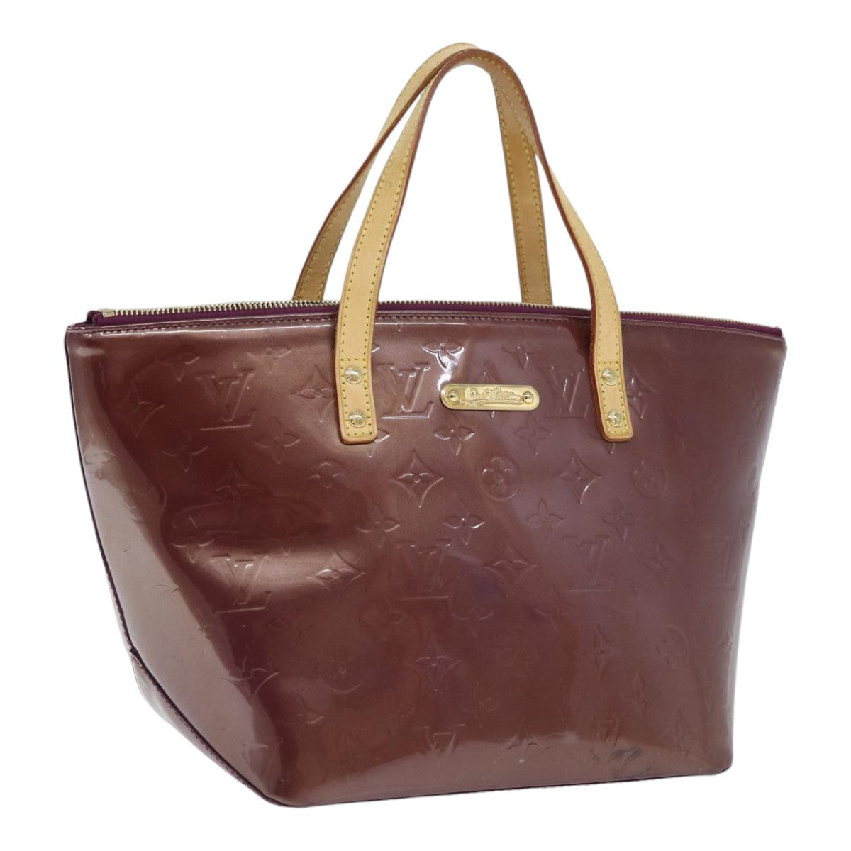 LOUIS VUITTON Monogram Vernis Bellevue PM Hand Bag Amarante M93585 yk14474