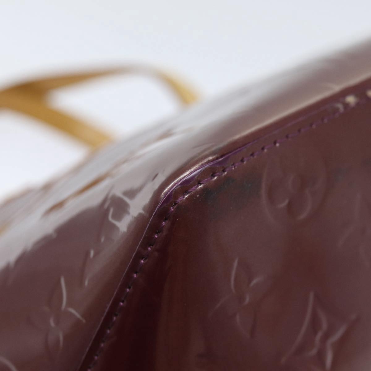 LOUIS VUITTON Monogram Vernis Bellevue PM Hand Bag Amarante M93585 yk14474