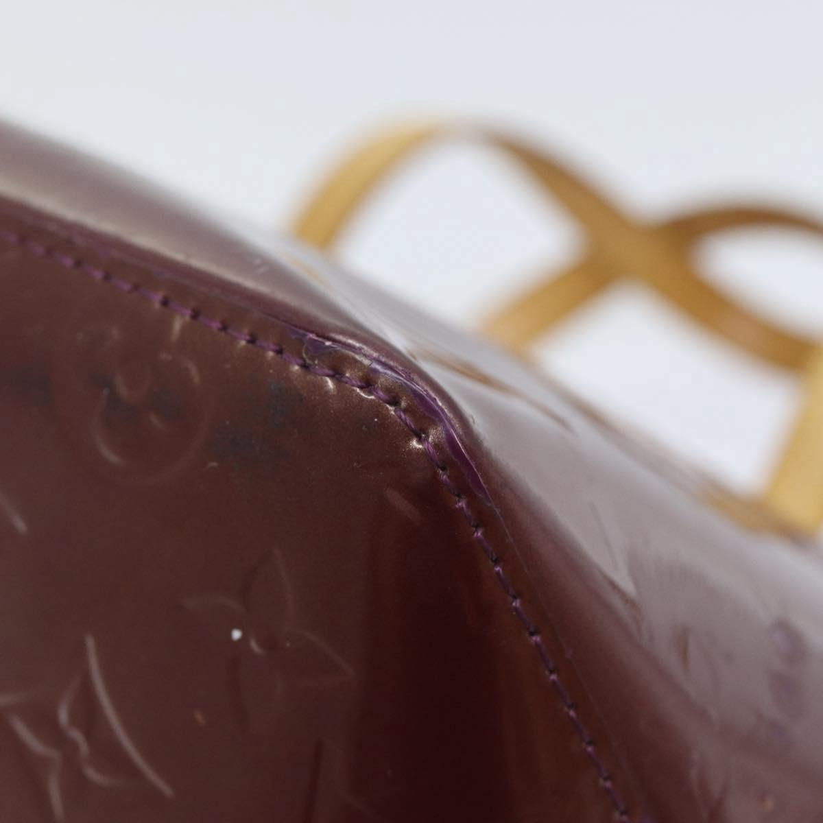 LOUIS VUITTON Monogram Vernis Bellevue PM Hand Bag Amarante M93585 yk14474