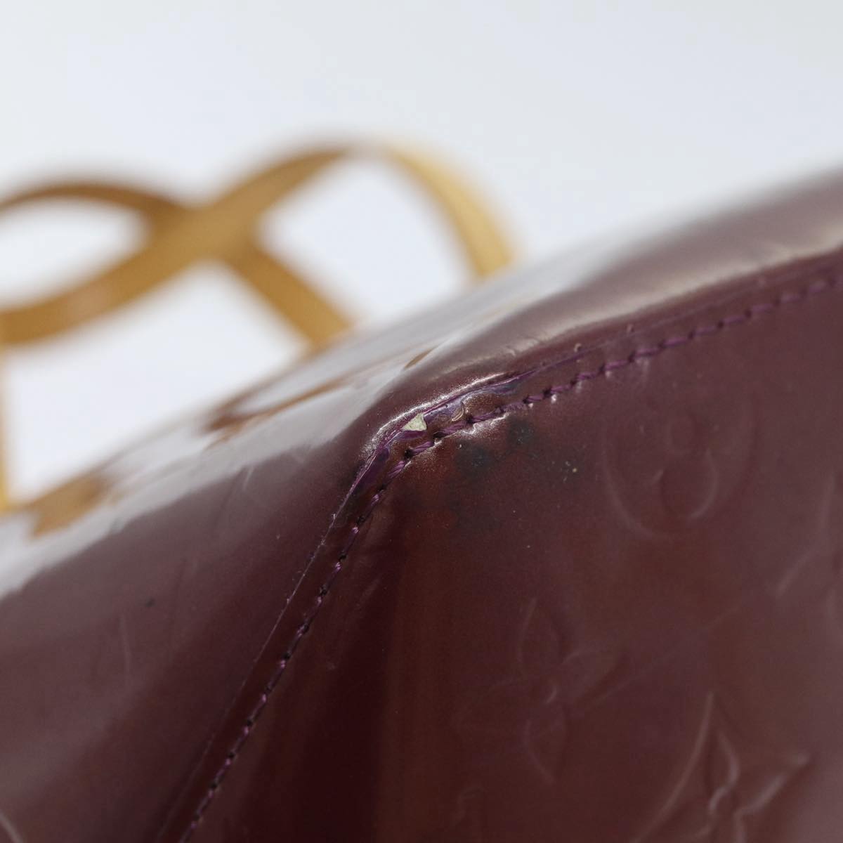 LOUIS VUITTON Monogram Vernis Bellevue PM Hand Bag Amarante M93585 yk14474