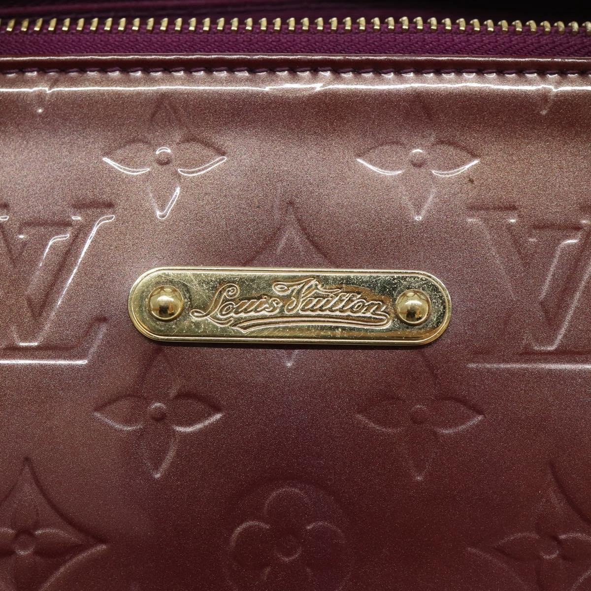 LOUIS VUITTON Monogram Vernis Bellevue PM Hand Bag Amarante M93585 yk14474