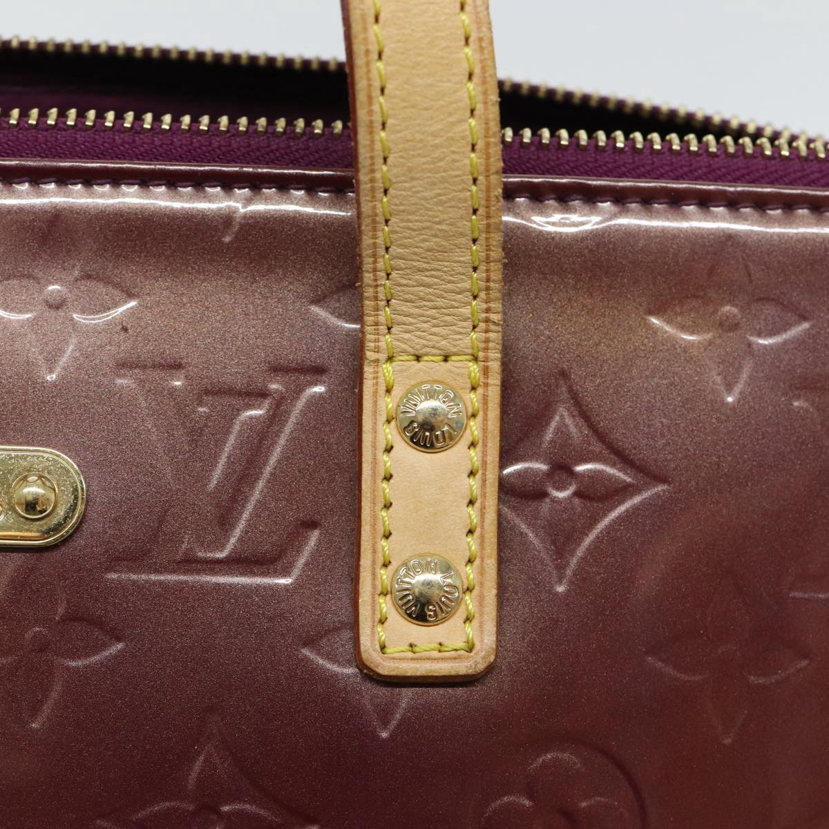 LOUIS VUITTON Monogram Vernis Bellevue PM Hand Bag Amarante M93585 yk14474