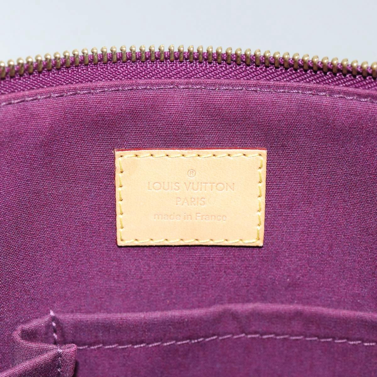 LOUIS VUITTON Monogram Vernis Bellevue PM Hand Bag Amarante M93585 yk14474