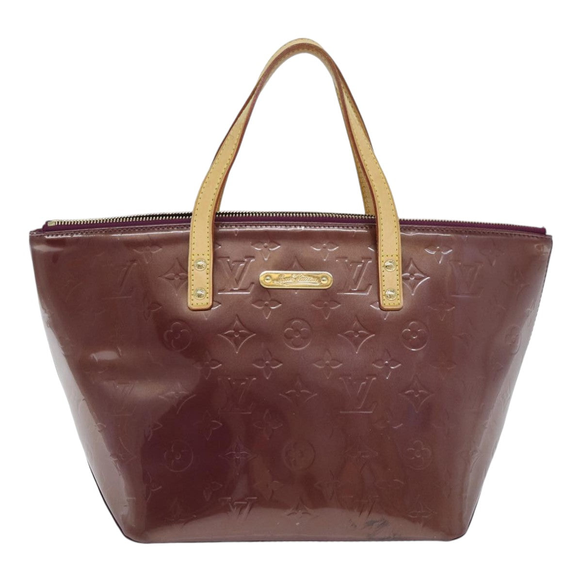 LOUIS VUITTON Monogram Vernis Bellevue PM Hand Bag Amarante M93585 yk14474