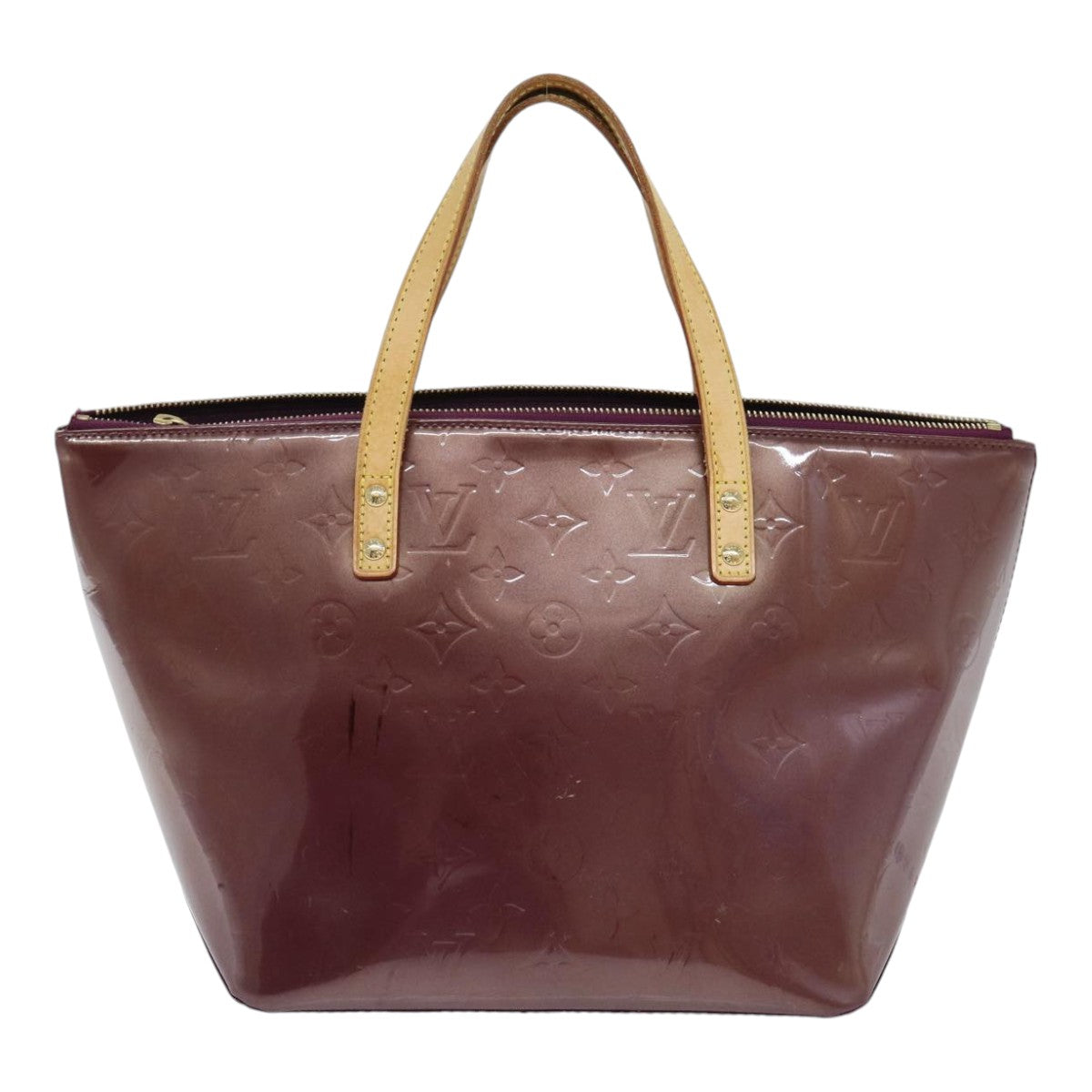 LOUIS VUITTON Monogram Vernis Bellevue PM Hand Bag Amarante M93585 yk14474
