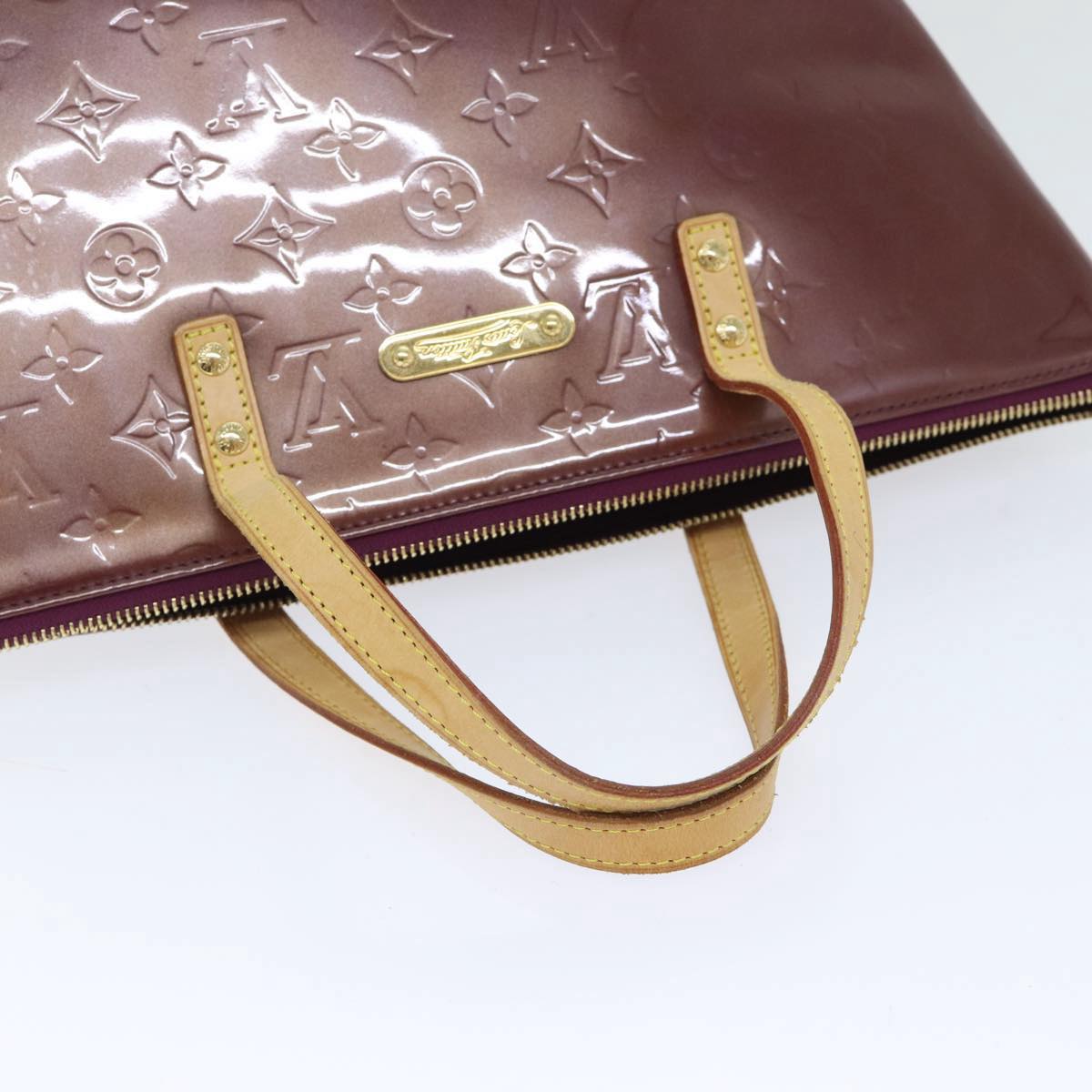 LOUIS VUITTON Monogram Vernis Bellevue PM Hand Bag Amarante M93585 yk14474