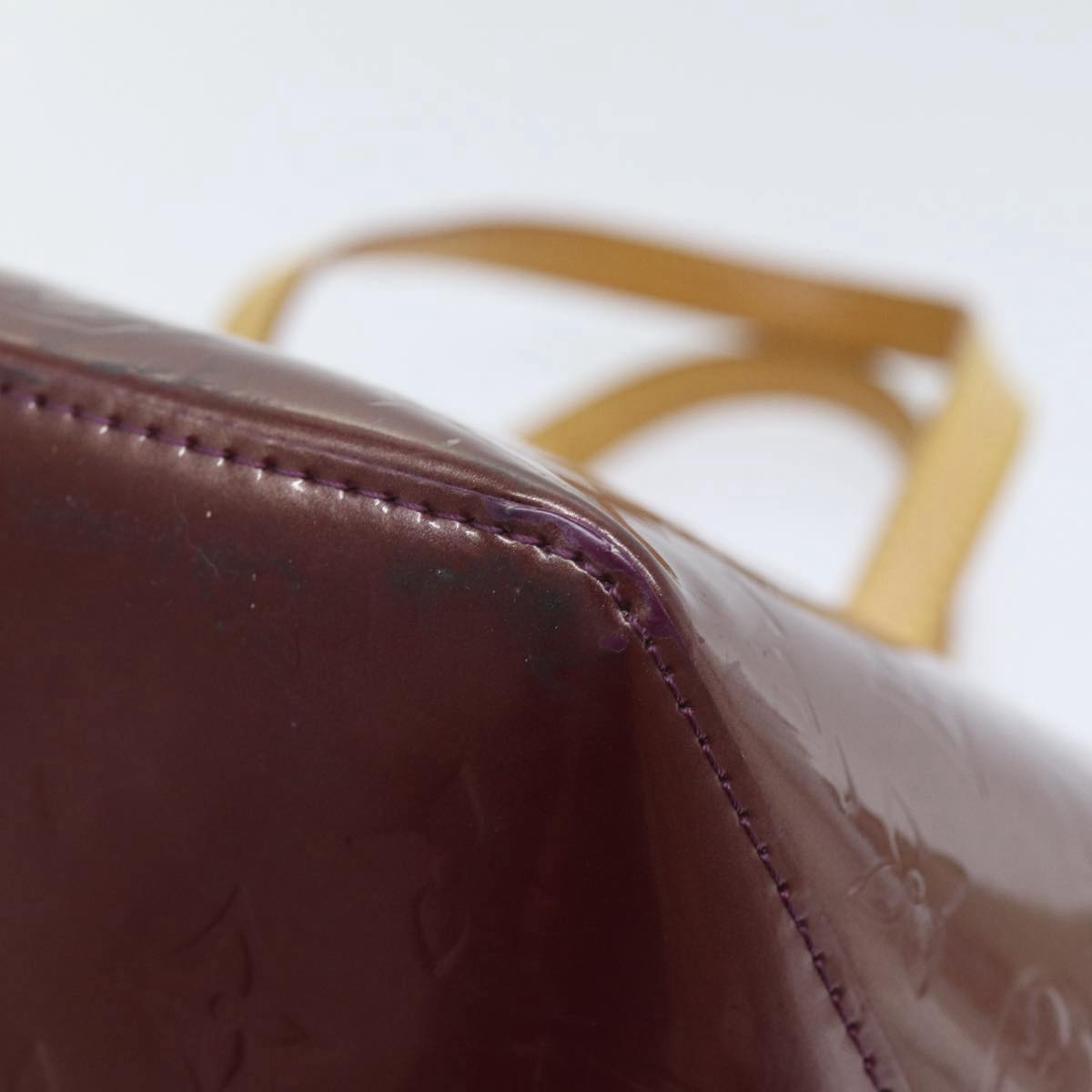 LOUIS VUITTON Monogram Vernis Bellevue PM Hand Bag Amarante M93585 yk14474