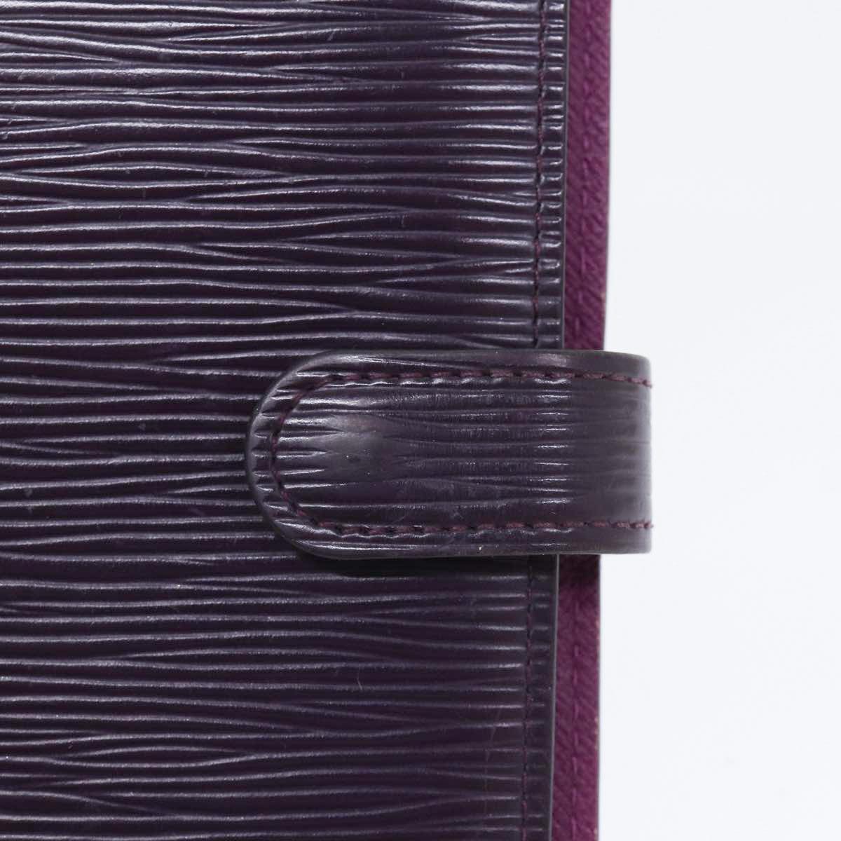 LOUIS VUITTON Epi Agenda PM Day Planner Cover Purple Cassis R2005K yk14496