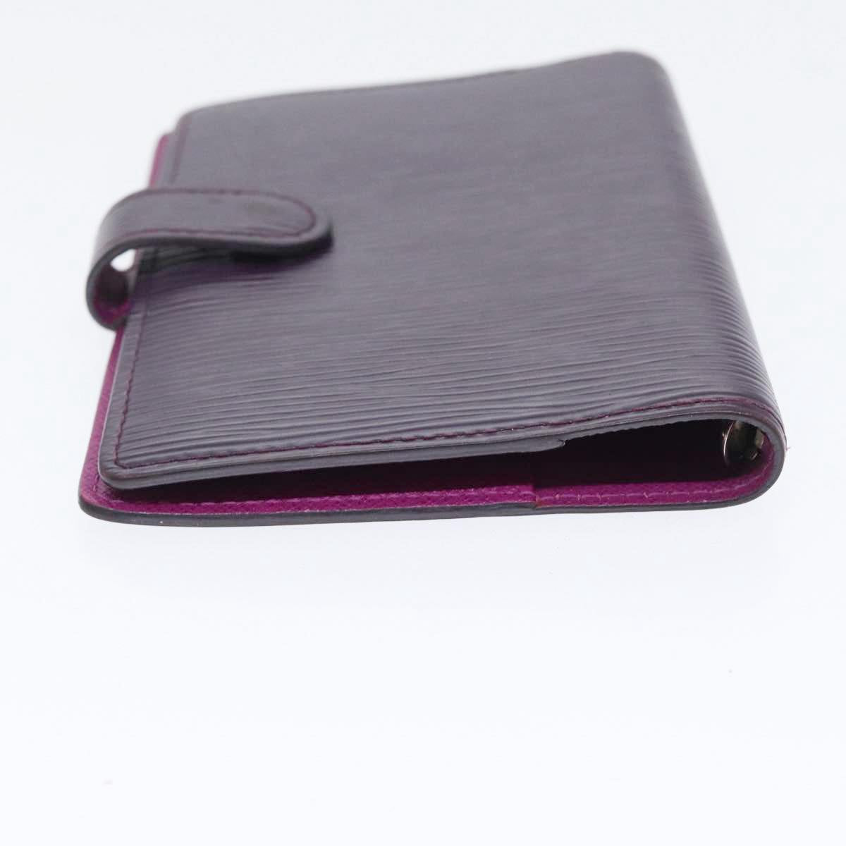 LOUIS VUITTON Epi Agenda PM Day Planner Cover Purple Cassis R2005K yk14496
